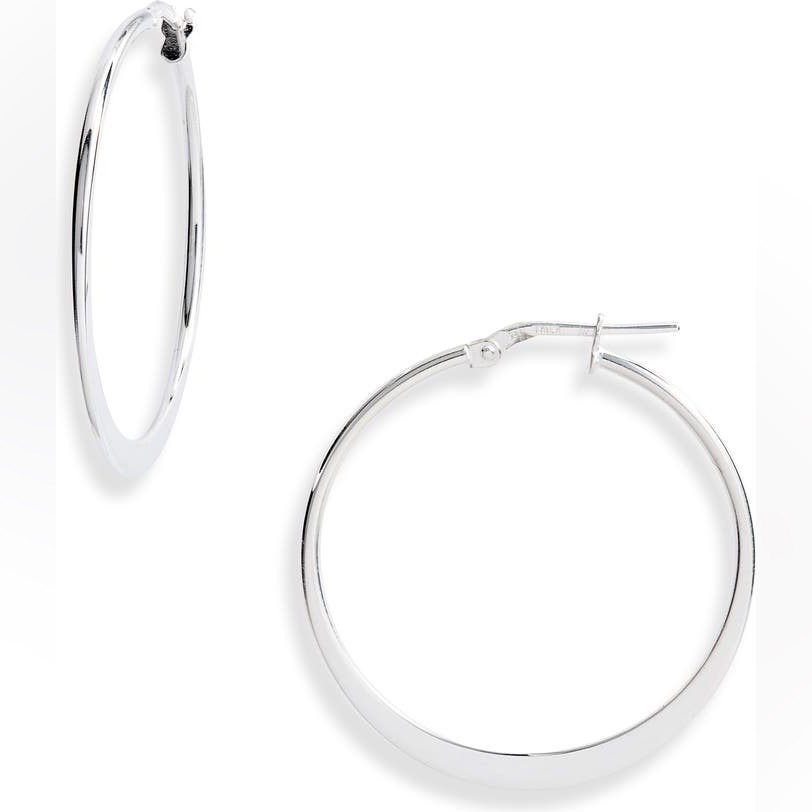Sterling Silver Hoop Earring Argentine Vivo New 35$